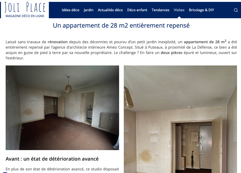 Joli Place – Un appartement de 28 m2 entièrement repensé